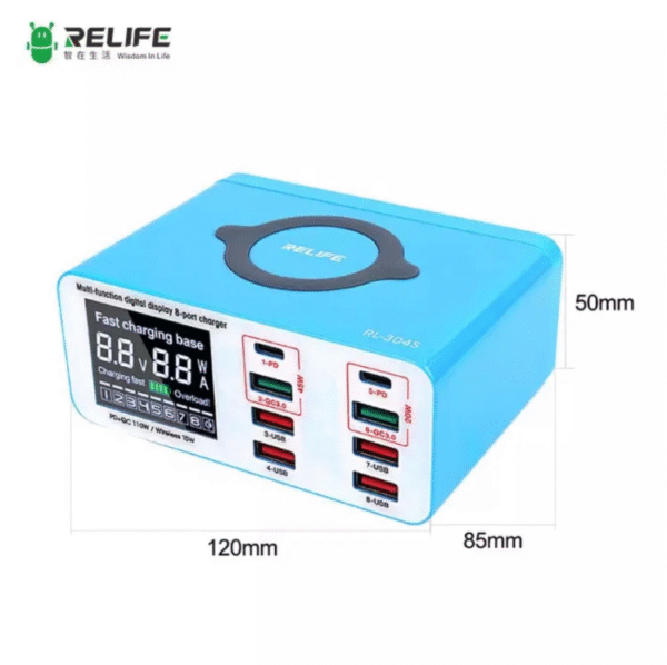 Relife RL-304S 8 Port Wireless Charger - Image 6