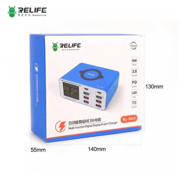 Relife RL-304S 8 Port Wireless Charger - Image 7