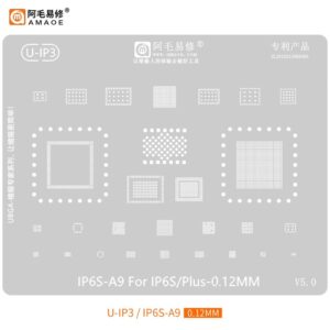 amaoe u ip3 ip6s a9 for ip6s/plus stencil