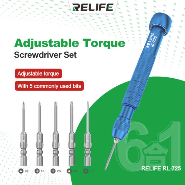 Relife RL-725 6-in-1 Adjustable Torque Screwdriver - Image 5
