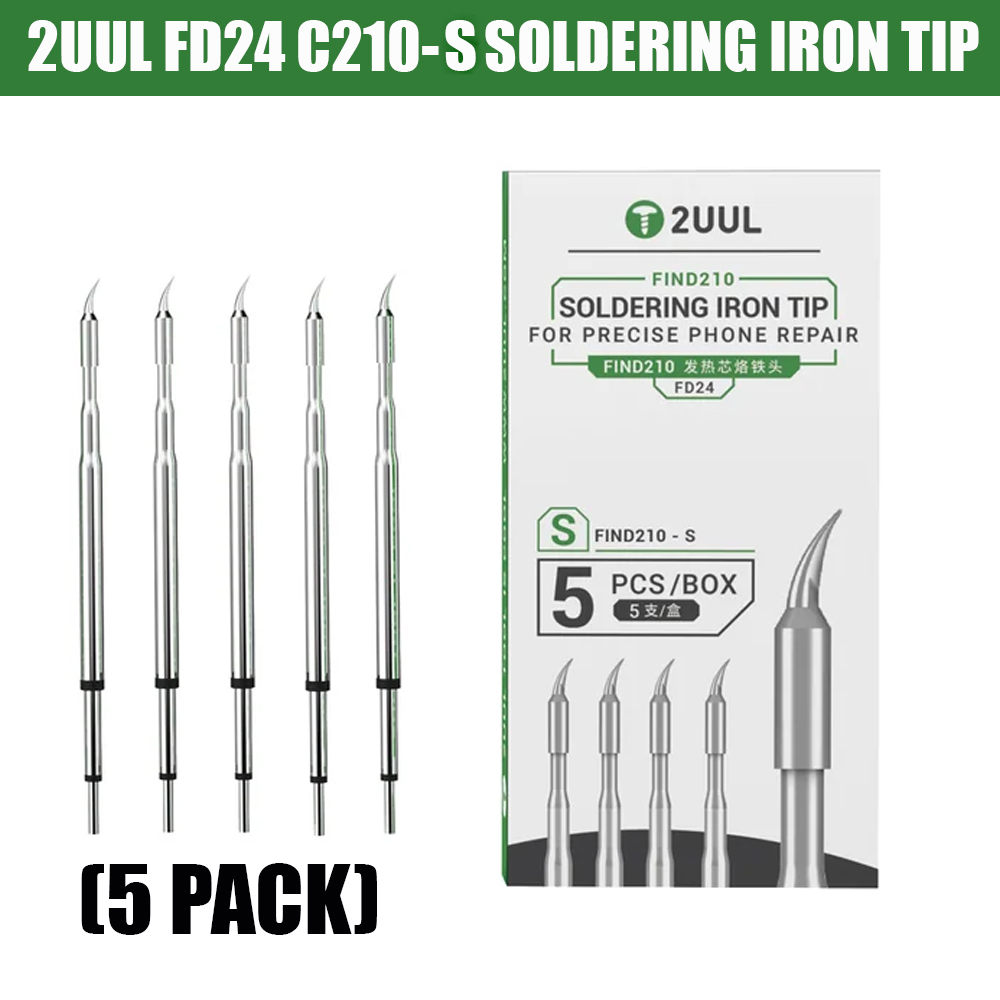 2uul fd24 c210 s soldering iron tip 5 pack