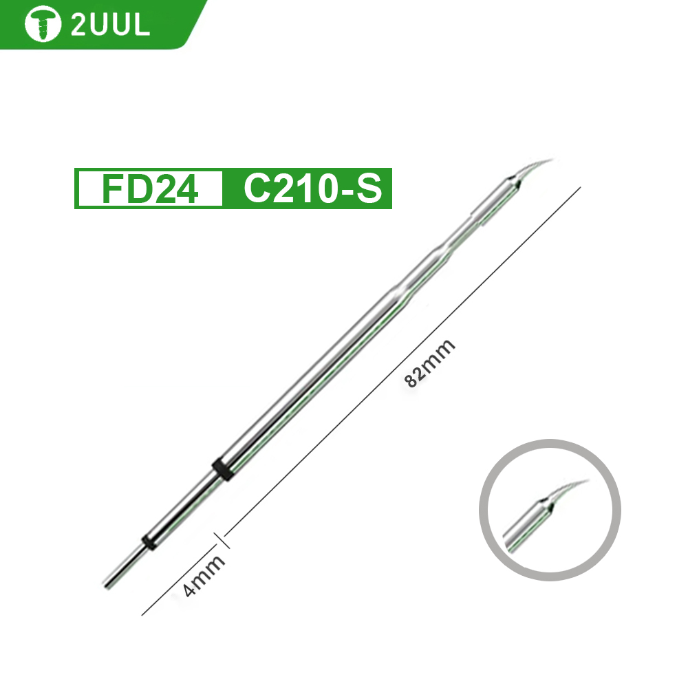 2uul fd24 c210 s soldering iron tip 5 pack