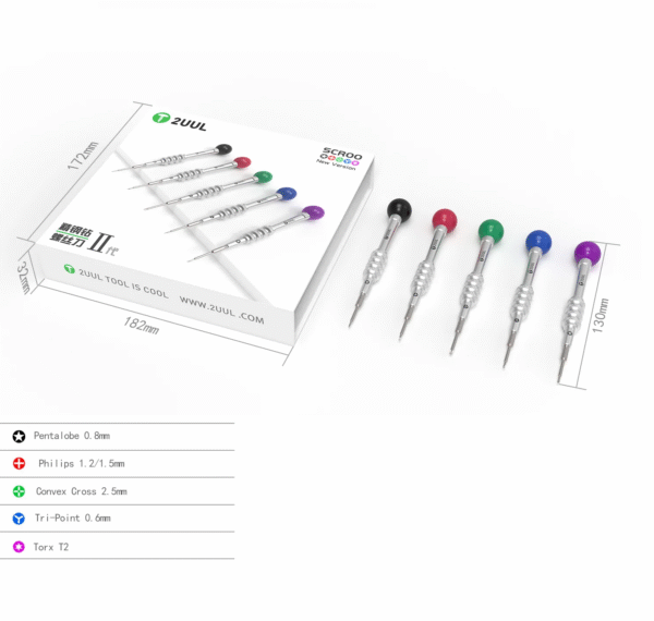New Version 2uul SD92 Scroo Screwdriver 5pcs Set - Image 5