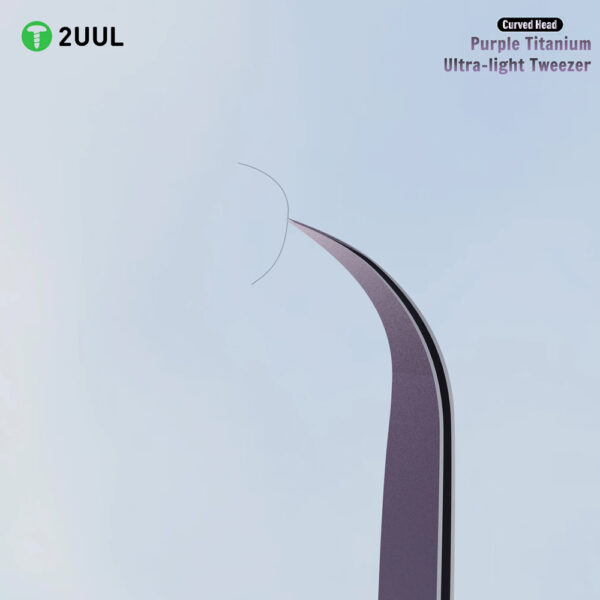 2uul Ti22 Purple Titanium Ultralight Curved Tweezer - Image 5
