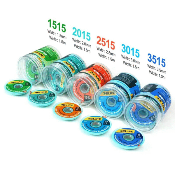 Relife Rl-20B 3015 3.0mm 1.5m Soldering Wick 5 Pcs Pack - Image 4