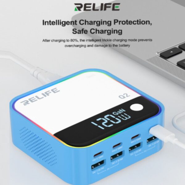 Relife Q2 Blue 120w 8 Port Charger - Image 2