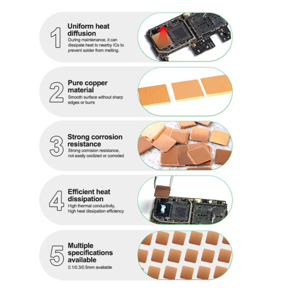 Relife RL-093B 0.3mm Heat Sink Copper Sheet - Image 4