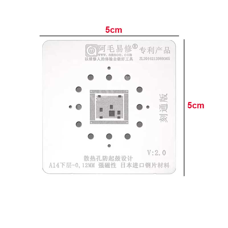 amaoe a14 cpu 0.12mm stencil amaoe a14 cpu 0.12mm stencil