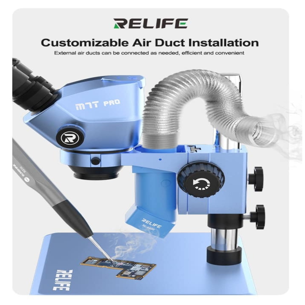 n175 Relife RL-6600 Type-C Silver Microscope Smoke Extractor - Image 3