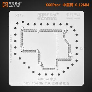amaoe x6p+ stencil for vivo x60 pro plus middle layer motherboard reballing