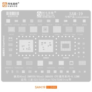 amaoe sam 19 stencil for 8gen2 sm8550/8gen3 sm8650 cpu s23/s23ultar/s24/s24ultra