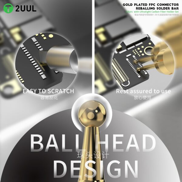 2uul sc98 gold plated fpc connector reballing solder bar
