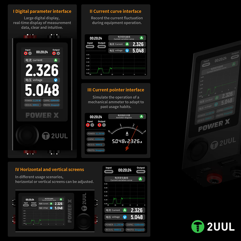 2uul pw11 power x screen ampere voltage meter 2uul pw11 power x screen ampere voltage meter