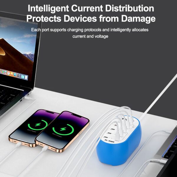 Relife Rl-309M 72w Type-C 10-Port Smart Charger - Image 5