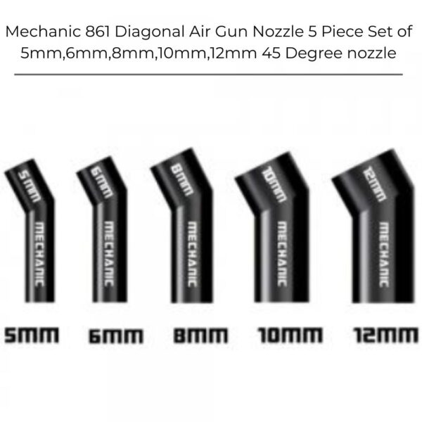 mechanic 5 in 1 diagonal air gun nozzle set for 861dw hot air gun rework station
