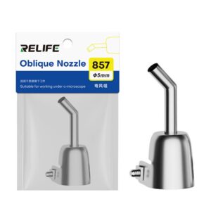 RELIFE 857 Series 5mm 45 Degree Oblique Stainless Steel Curved Hot Air Gun Nozzle