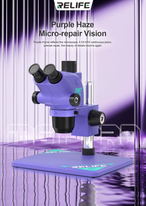 Relife M6t Pro-B11 Purple Microscope With 0.5X Lence