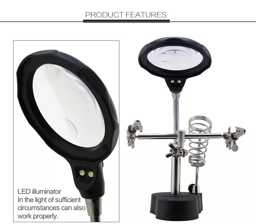te 801 magnifier led light with soldering stand te 801 magnifier led light with soldering stand