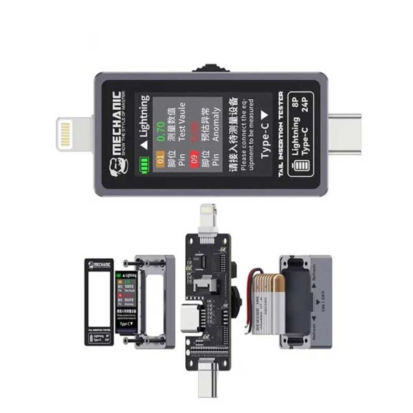 MECHANIC T-824 TYPE-C TO LIGHTNING HIGH PRECISION DIGITAL DISPLAY TAIL INSERTION TESTER - Image 3
