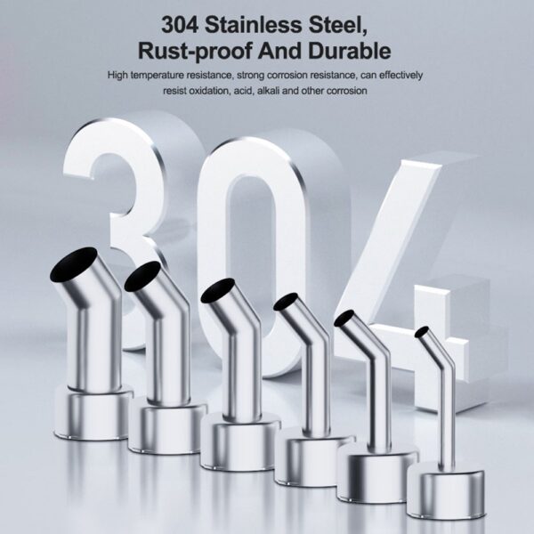RELIFE 861 Series 5mm 45 Degree Oblique Stainless Steel Curved Hot Air Gun Nozzle - Image 3
