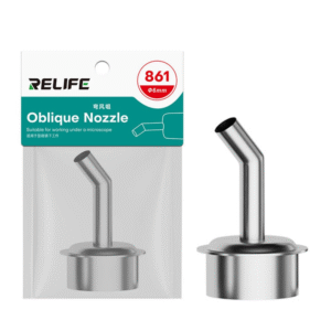 RELIFE 861 Series 6mm 45 Degree Oblique Stainless Steel Curved Hot Air Gun Nozzle