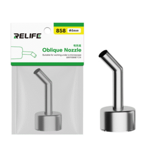 RELIFE 858 Series 5mm 45 Degree Oblique Stainless Steel Curved Hot Air Gun Nozzle