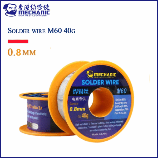 MECHANIC M60 40G 0.8MM SOLDER WIRE