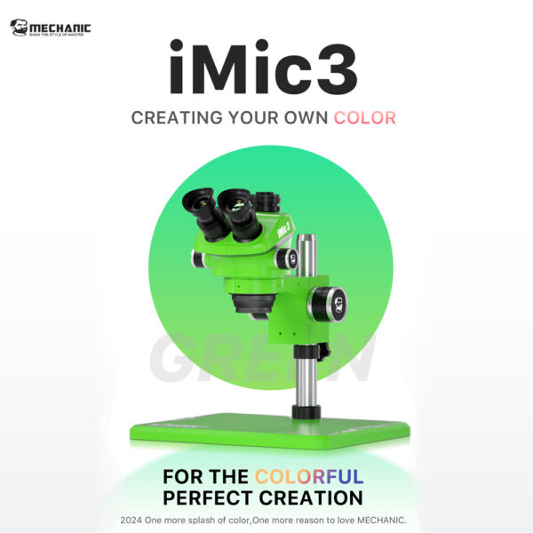 mechanic mic3 b11 microscope (green) with 0.5x lence