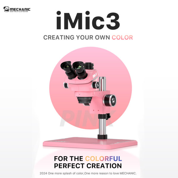 mechanic mic3 b11 microscope (pink) with 0.5x lence