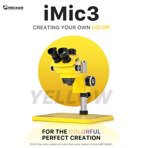 mechanic mic3 b11 microscope (yellow) with 0.5x lence