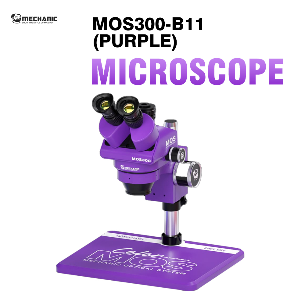 mechanic mos300 b11 microscope (purple) with 0.5x lence mechanic mos300 b11 microscope (purple) with 0.5x lence