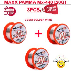 maxx pamma mx 440 20g 0.3mm solder wire 3 pcs combo offer