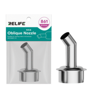 RELIFE 861 Series 10mm 45 Degree Oblique Stainless Steel Curved Hot Air Gun Nozzle