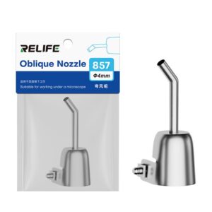 RELIFE 857 Series 4mm 45 Degree Oblique Stainless Steel Curved Hot Air Gun Nozzle