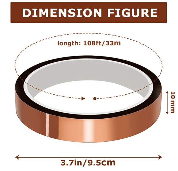 Copper Heat Resistant Tape 10 mm - Image 5