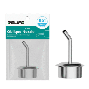 RELIFE 861 Series 4mm 45 Degree Oblique Stainless Steel Curved Hot Air Gun Nozzle