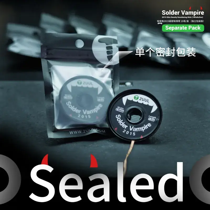 2uul dw16 desoldering wick 2015 10rolls/box (separate pack) 2uul dw16 desoldering wick 2015 10rolls/box (separate pack)