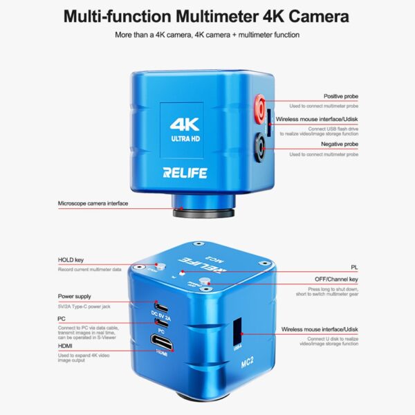 Relife MC2 Dual-screen Synchronous Display Multi-function 4K Multimeter Camera - Image 7