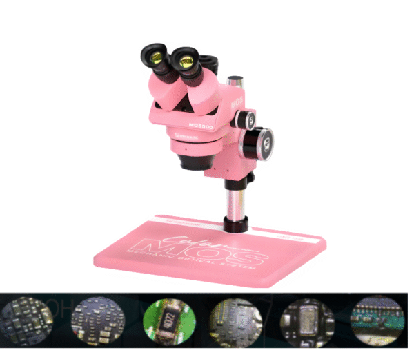 mechanic mos300 b11 microscope (pink) with 0.5x lence