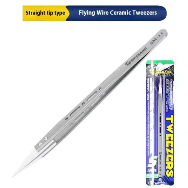 mechanic sm 11 s grade ceramic flying wire tweezer non magnetic