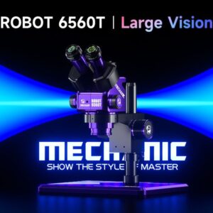 mechanic robot 6560t b11 trinocular stereo microscope with 0.5x lence
