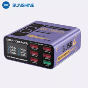 sunshine ss 304q purple 6 port usb charger
